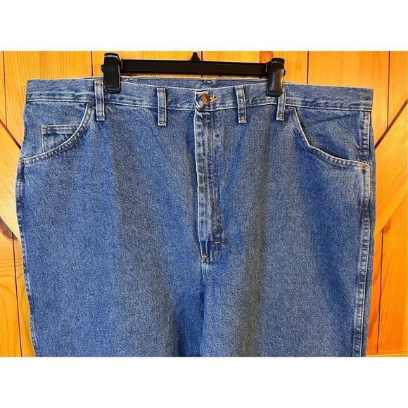 Rustler Regular Fit Straight Leg Heavyweight  Denim Jeans 46x32 NWT (2017) - Picture 2 of 6